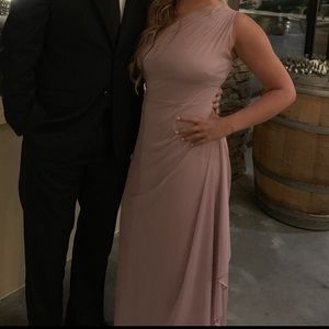 One shoulder dress from David’s bridal